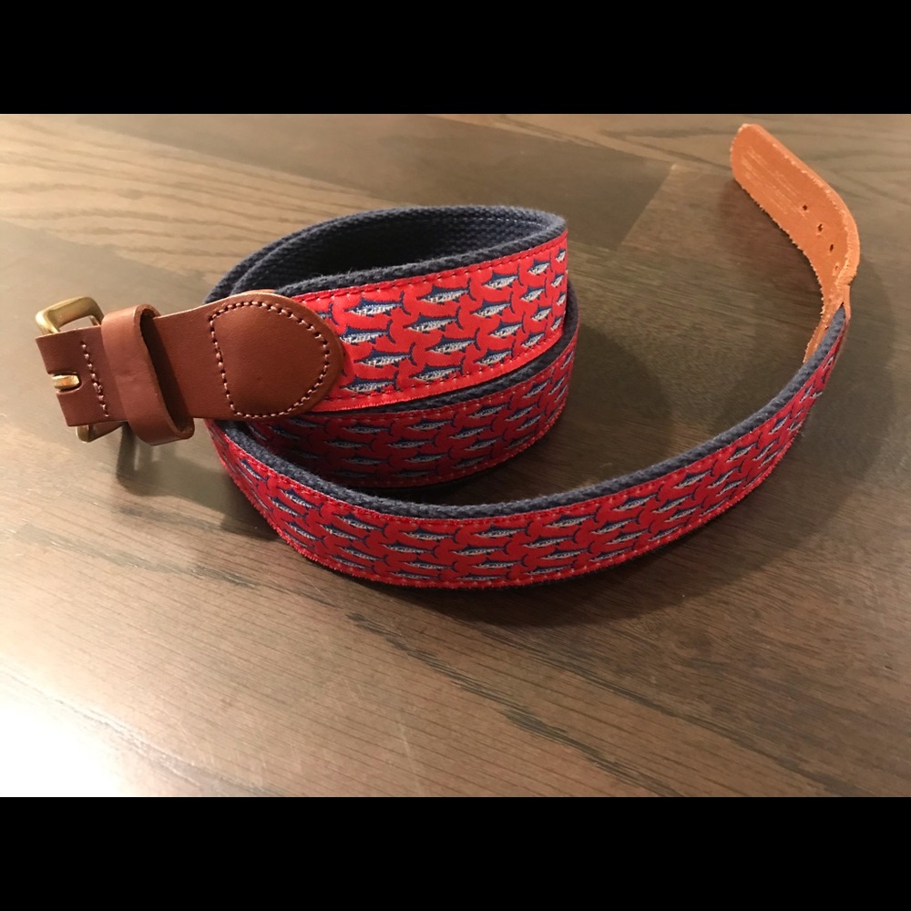 Men’s Belt, Fish Pattern, Blue Black. Size 40